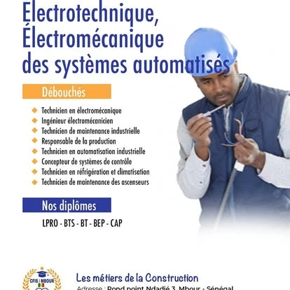Affiche du programme d'électrotechnique